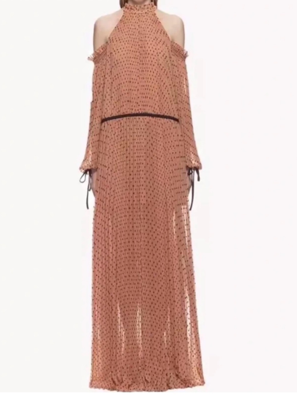 NWT Self Portrait Polka Dot Off The Shoulder Maxi Dress